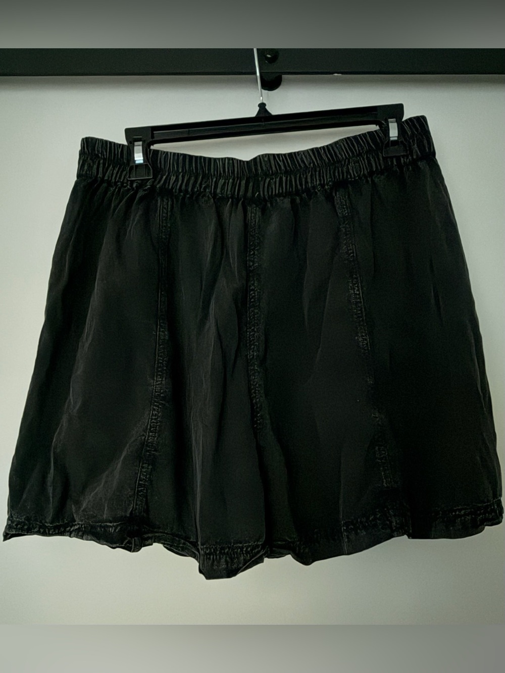 Free People Black Elastic Waist Shorts